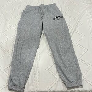 light grey boston sweatpants!